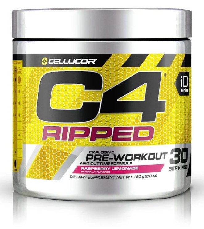 C4 Ripped Pre-Workout Raspberry Lemonade 165g 30 servings - Supplements4Healthcellucor