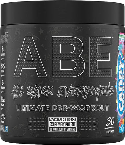 Applied Nutrition ABE Pre Workout - All Black Everything Pre Workout Powder, Energy & Physical Performance with Citrulline, Creatine, Beta Alanine (315g - 30 Servings) (Candy Ice Blast) - SUPPLEMENTS4HEALTHApplied Nutrition