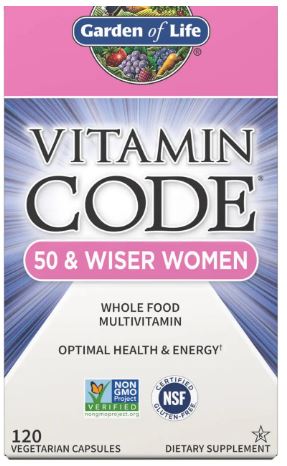 Garden of Life 50 Wiser Women 120 capsules - Supplements4HealthGarden of Life