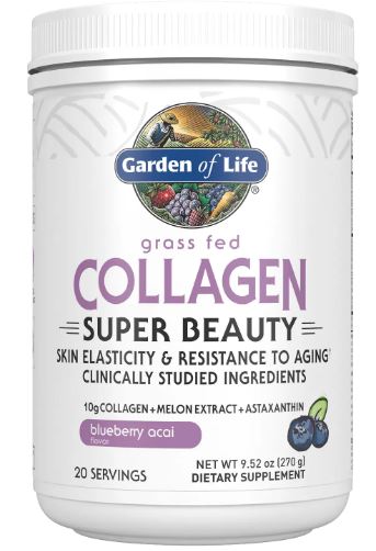 Garden of Life Grass fed collagen super beauty blueberry acai 270g - SUPPLEMENTS4HEALTHGarden of Life