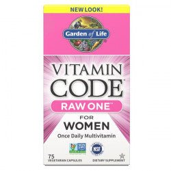 Garden of Life Vitamin Code Raw One for Women, Once Daily Multivitamin for Women - 75 Capsules - SUPPLEMENTS4HEALTHGarden of Life