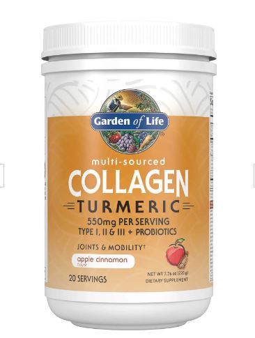 GardenofLife multisourced collagen turmeric 220mg per serving apple cinnamon - SUPPLEMENTS4HEALTHGarden of Life