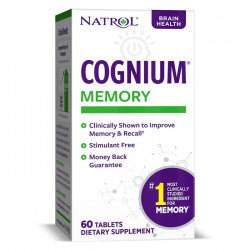 Natrol Cognium Memory 60 Tabs - SUPPLEMENTS4HEALTHNatrol