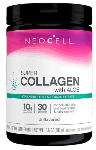 NeoCell Super Collagen with Aloe , blend of types 1 and 3 collagen, 300gm - Supplements4HealthNeoCell