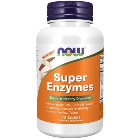 NOW Foods Super Enzymes 90 Tablets - SUPPLEMENTS4HEALTHNow Foods